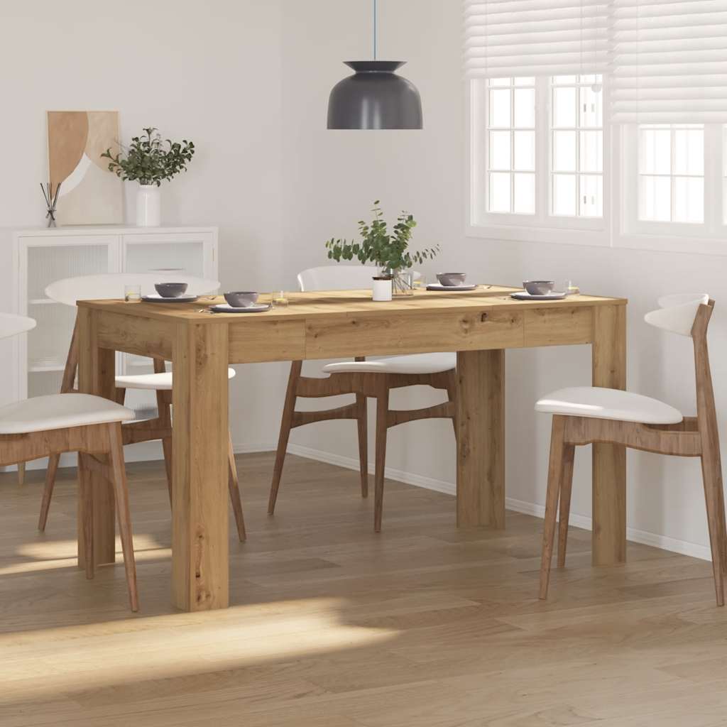 vidaXL Mesa de comedor madera ingeniería roble artisan 140x74,5x76 cm