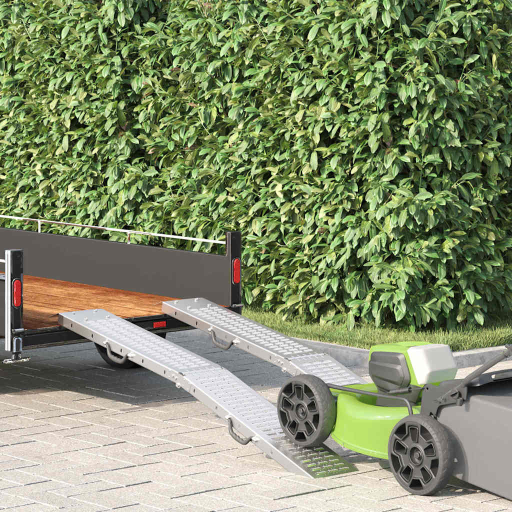 vidaXL Laderampe 2 pcs Silber 166 x 22,5 x 4,5 cm Verzinkter Stahl