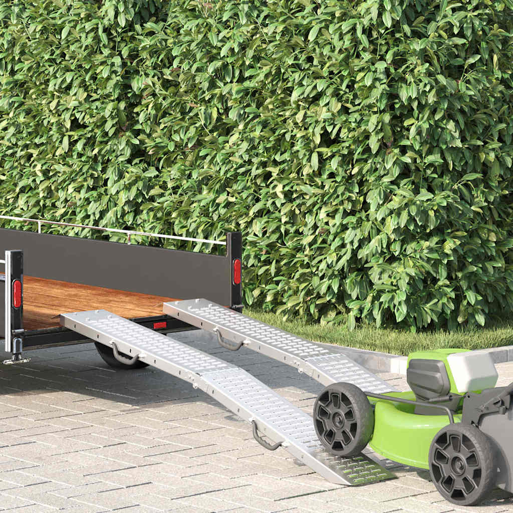 vidaXL Laderampe 2 pcs Silber 185 x 22,5 x 4,5 cm Verzinkter Stahl