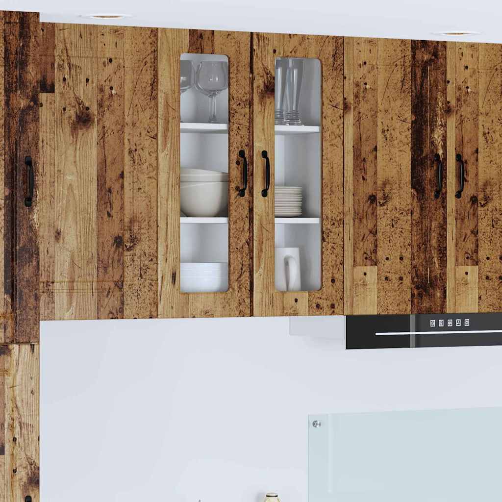 vidaXL Küchenwandschrank mit Tür Altholz 60 x 31 x 80 cm Holzwerkstoff