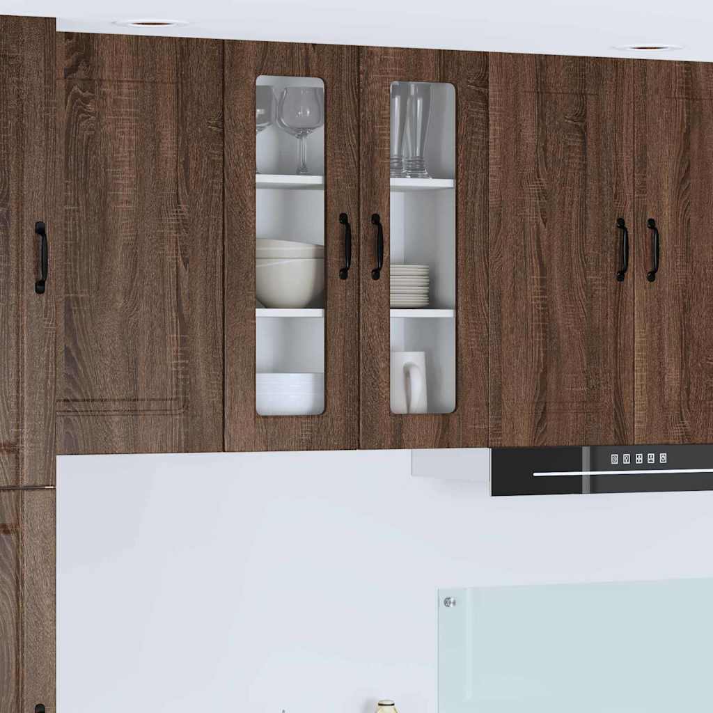 vidaXL Küchenwandschrank mit Regal Braun Eichen-Optik 60 x 31 x 80 cm