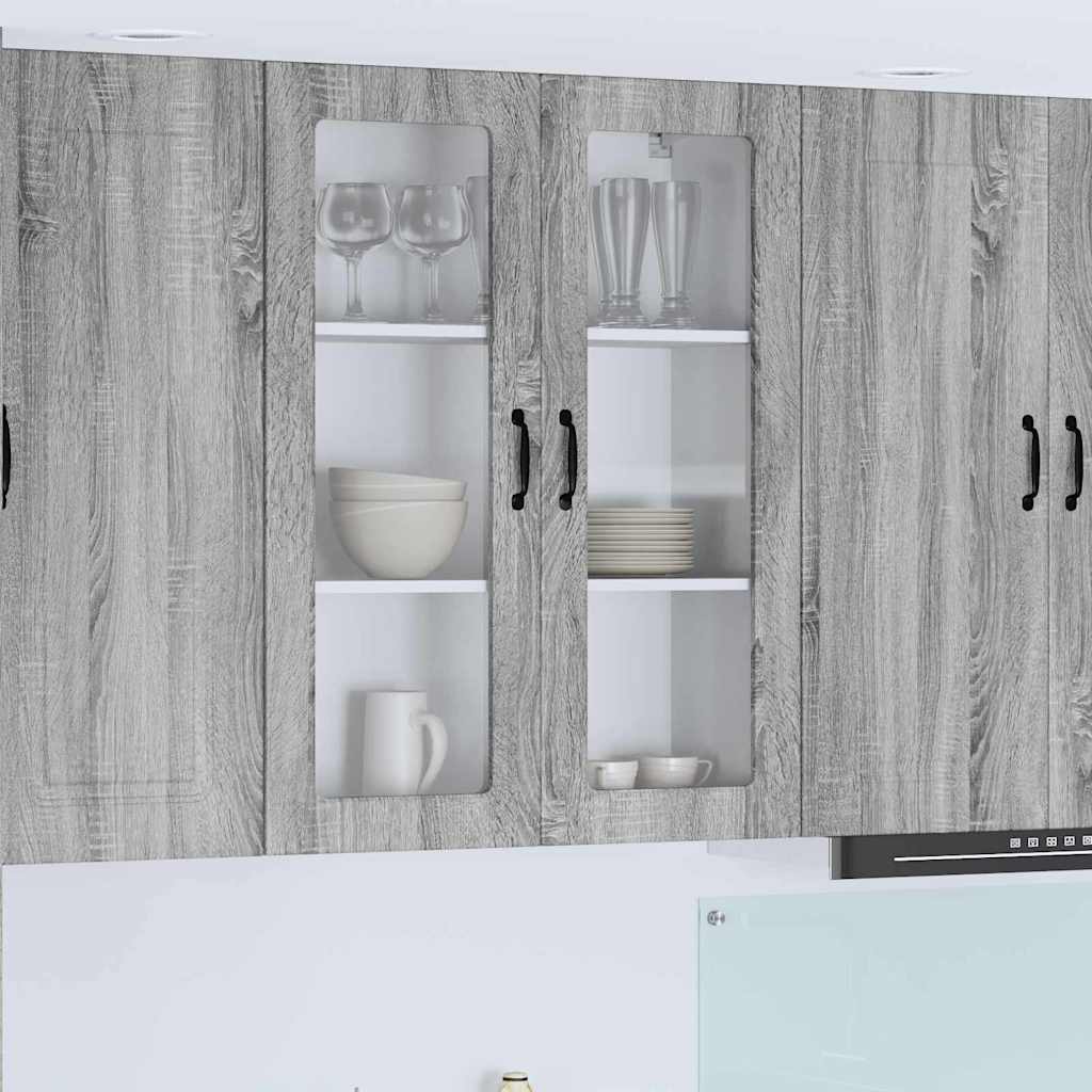 vidaXL Küchenwandschrank Graues Sonoma 80 x 31 x 100 cm Holzwerkstoff