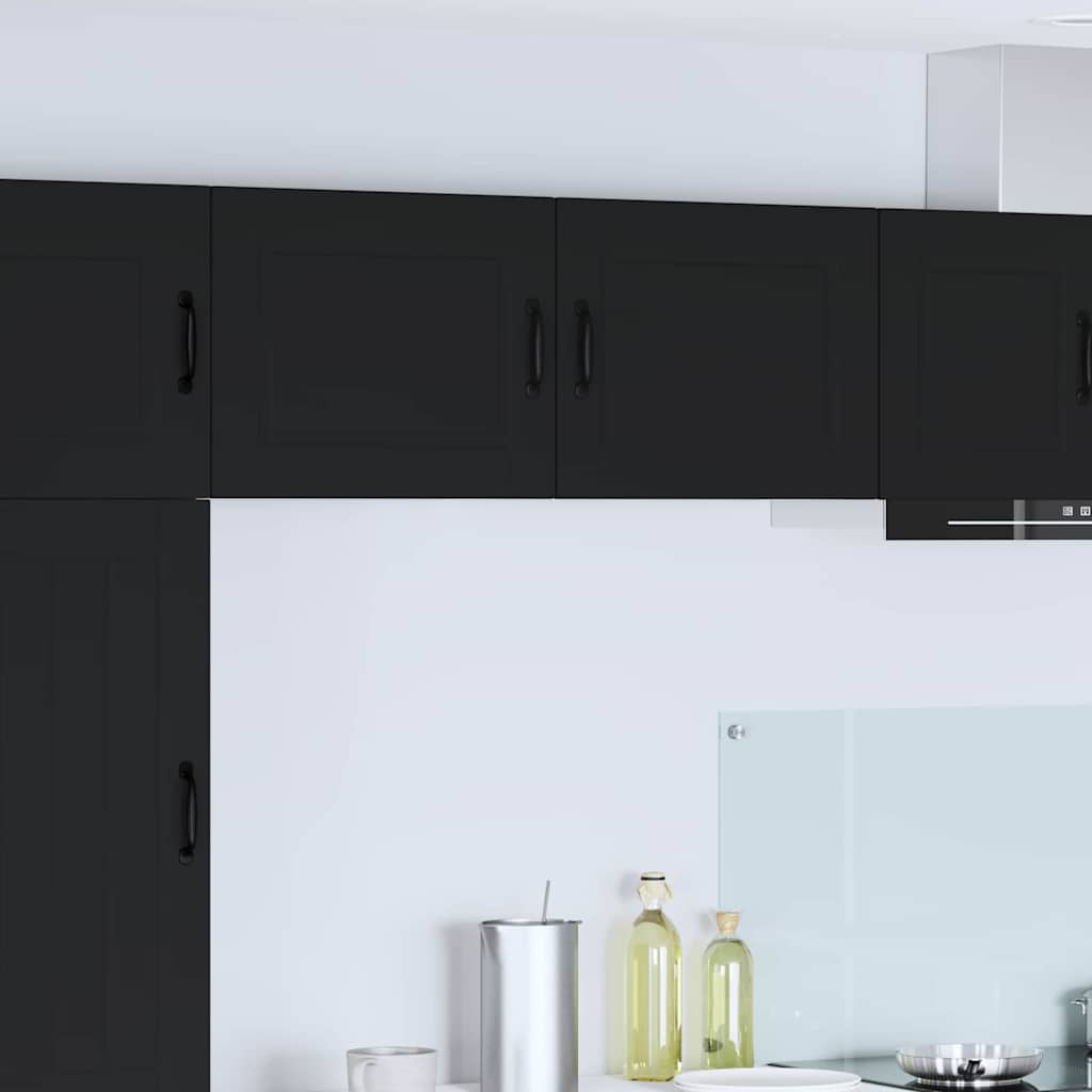 vidaXL Küchenwandschrank 2 pcs Schwarz 50 x 31 x 40 cm Holzwerkstoff