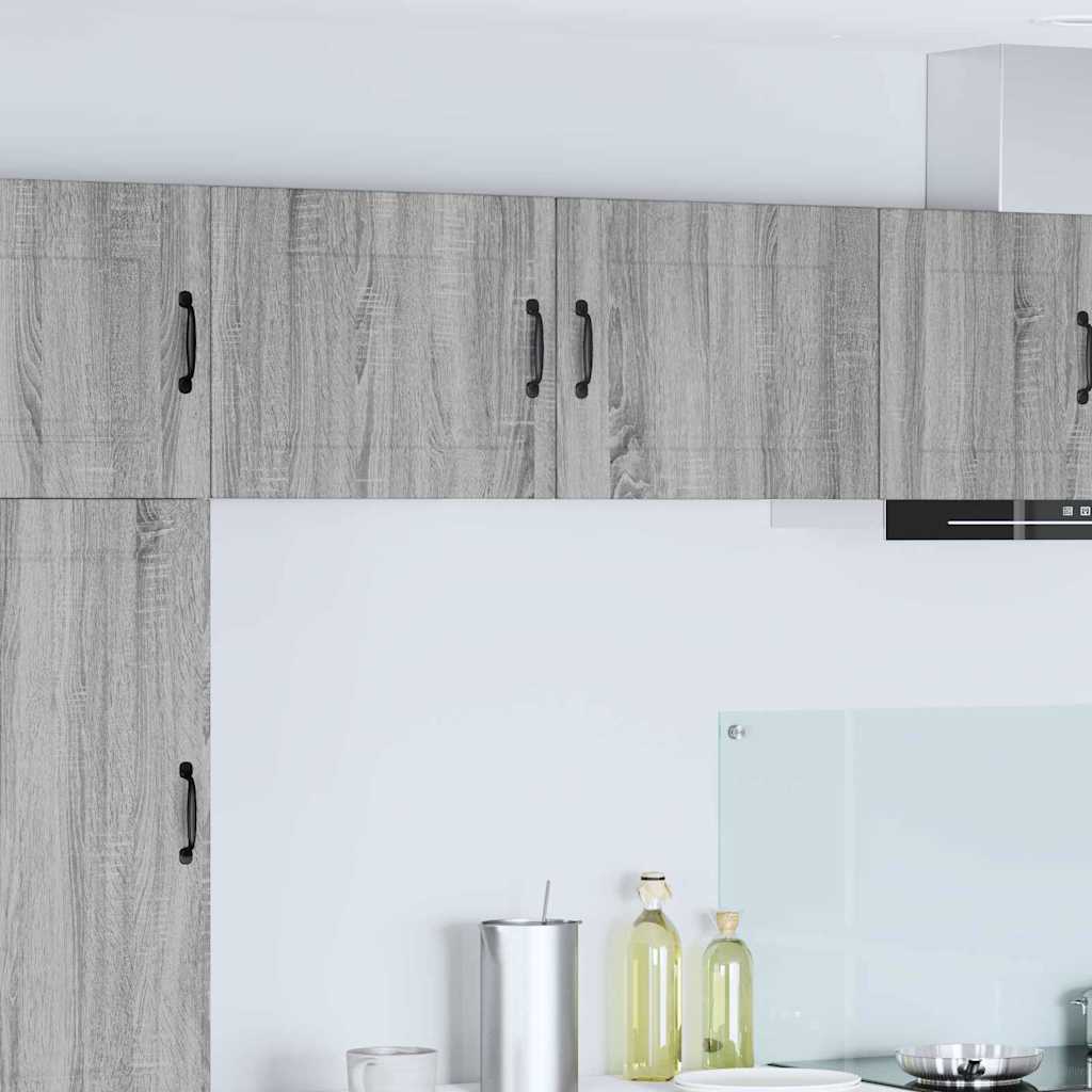 vidaXL Küchenwandschrank mit Regal 2 pcs Graues Sonoma 50 x 31 x 40 cm