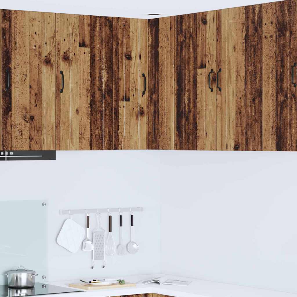 vidaXL Küchenwandschrank mit Tür Altholz 57 x 57 x 80 cm Holzwerkstoff