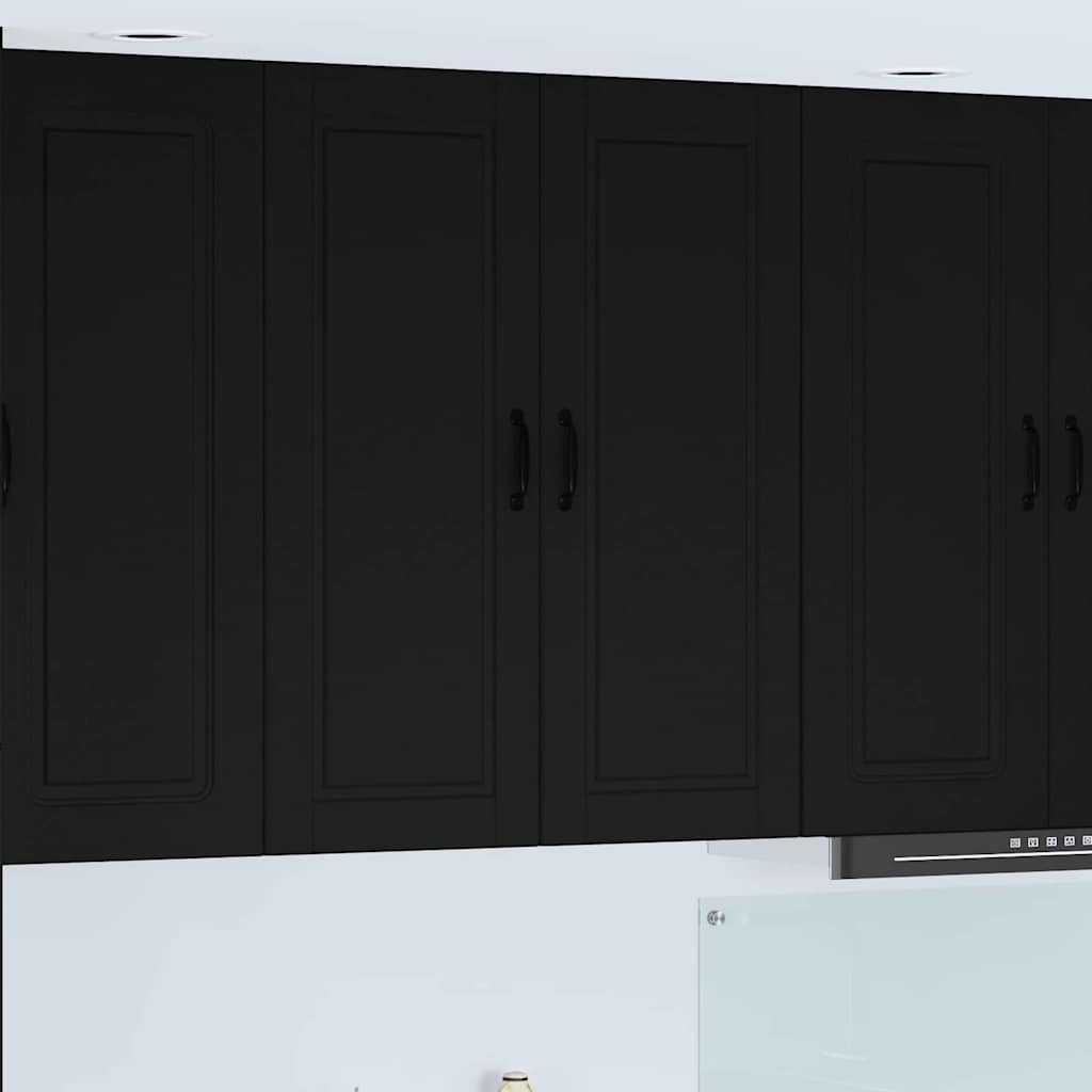 vidaXL Küchenwandschrank Schwarz 80 x 31 x 100 cm Holzwerkstoff