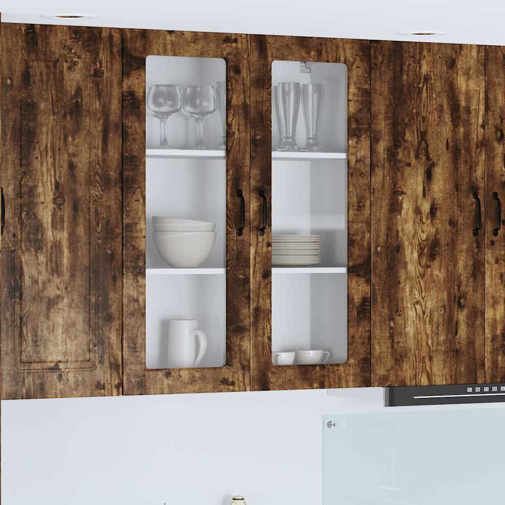 vidaXL Küchenwandschrank mit Regal Geräucherte Eiche 80 x 31 x 100 cm