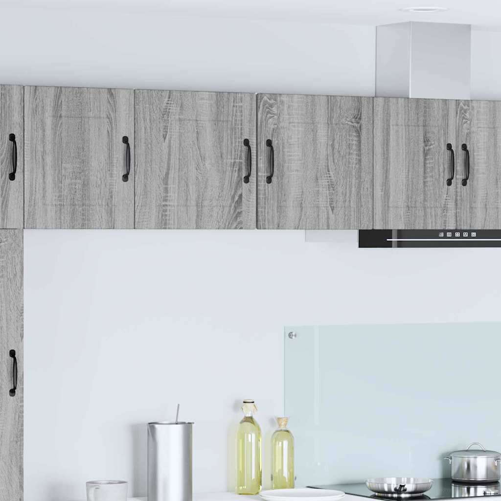 vidaXL Küchenwandschrank mit Regal 2 pcs Graues Sonoma 40 x 31 x 40 cm