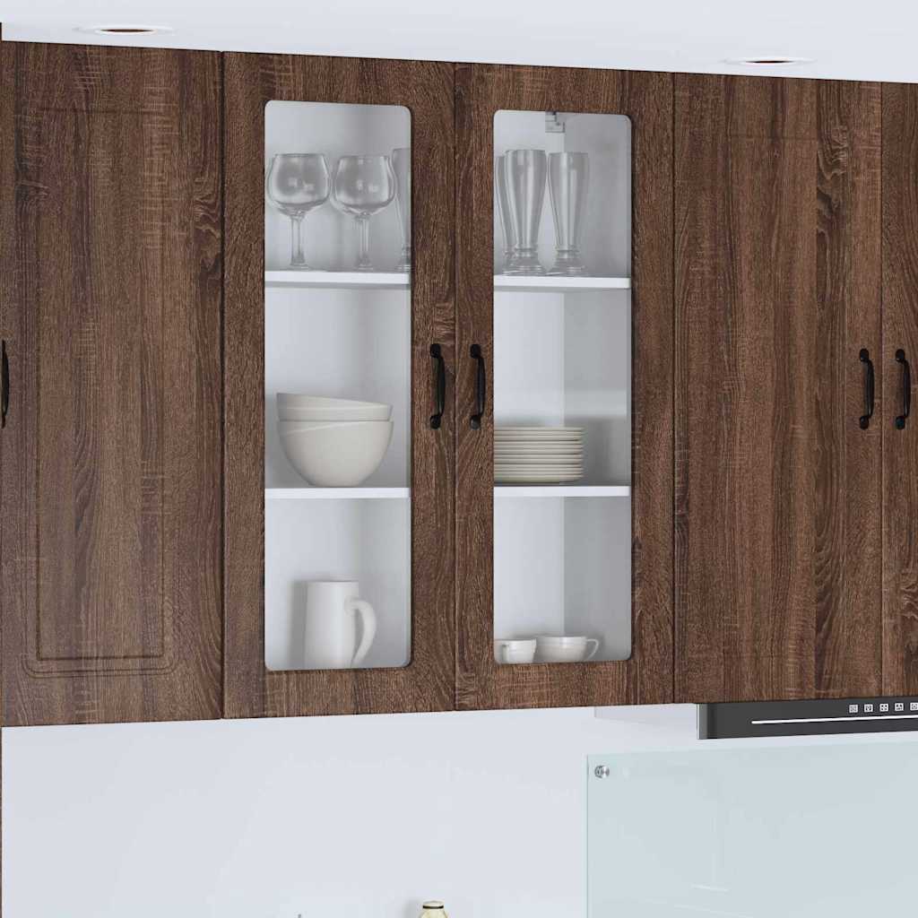 vidaXL Küchenwandschrank mit Regal Braun Eichen-Optik 80 x 31 x 100 cm