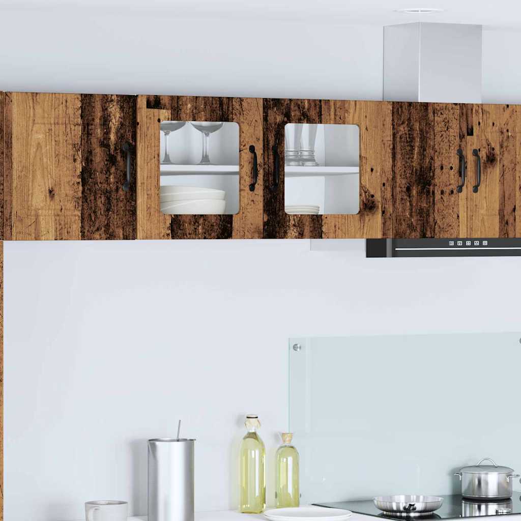 vidaXL Küchenwandschrank mit Tür Altholz 80 x 31 x 40 cm Holzwerkstoff