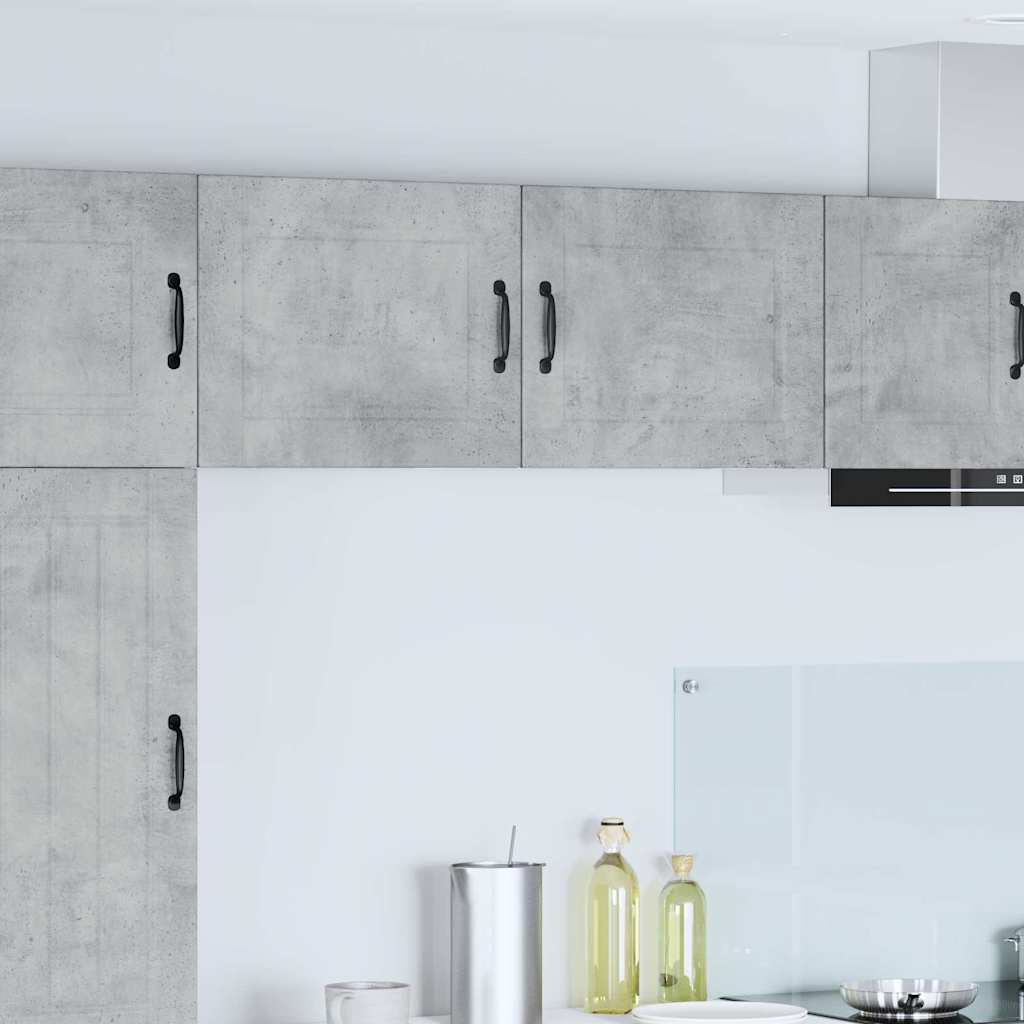 vidaXL Küchenwandschrank mit Regal 2 pcs Beton Grau 50 x 31 x 40 cm