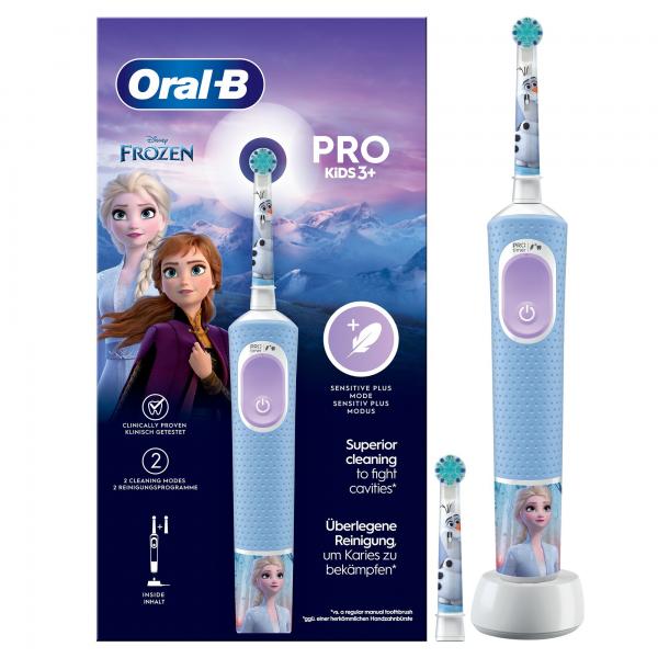 Spazzolino da Denti Elettrico Oral-B Frozen Nero Multicolore (2 Pezzi) (2 Unità)