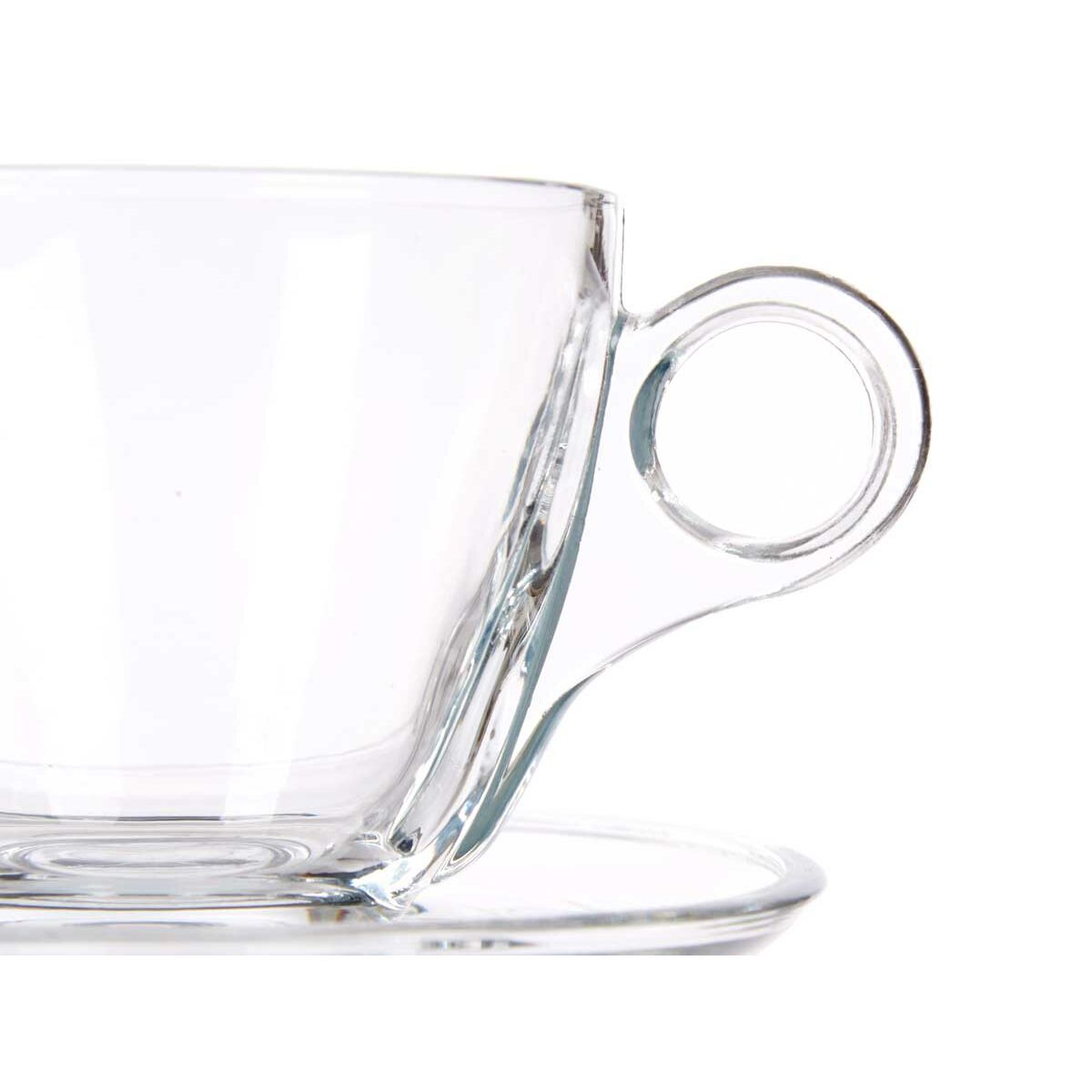Tazza con Piatto Vivalto Trasparente Vetro 170 ml (6 Unità) - Image 4