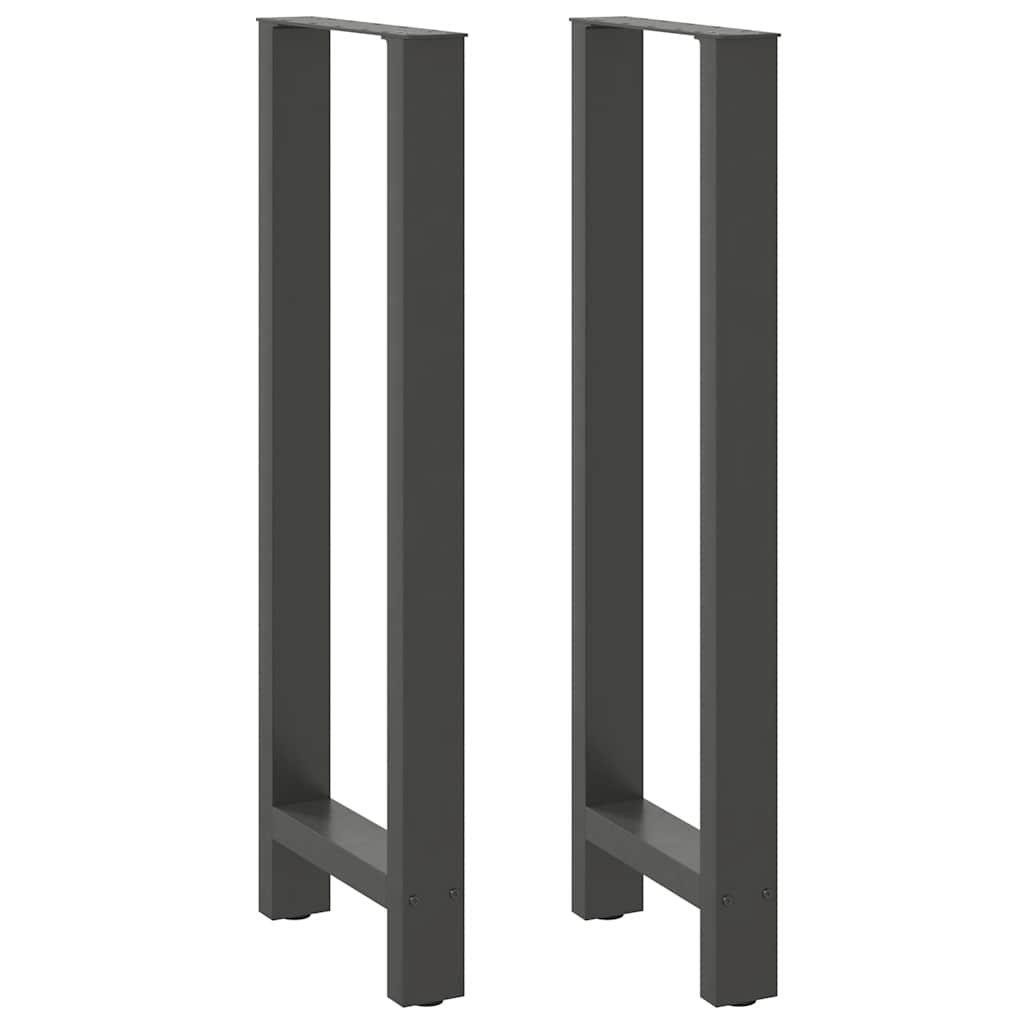 vidaXL Patas para mesa de bar antracita (2 unidades, 40 x 110-111 cm, acero)