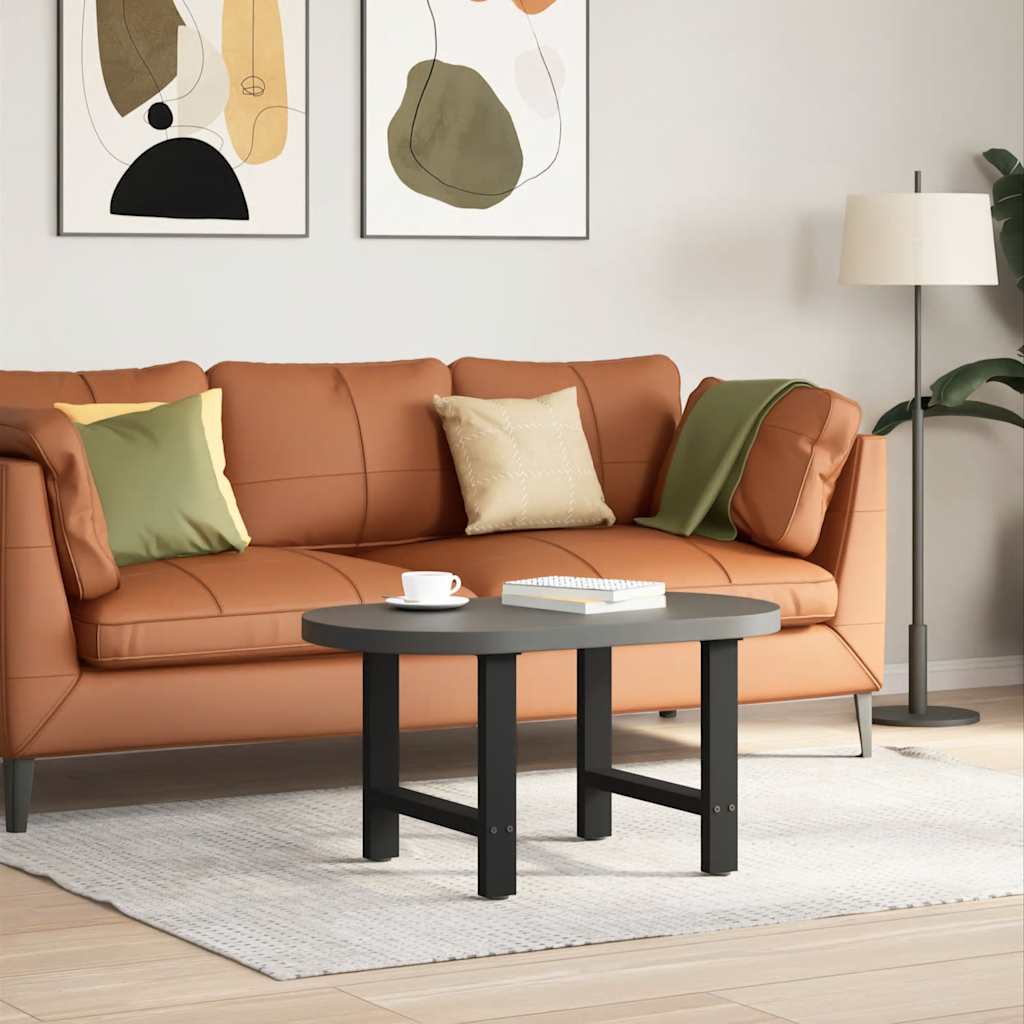 vidaXL Patas para mesa de centro negras (2 unidades, 50 x 42-43 cm, acero)