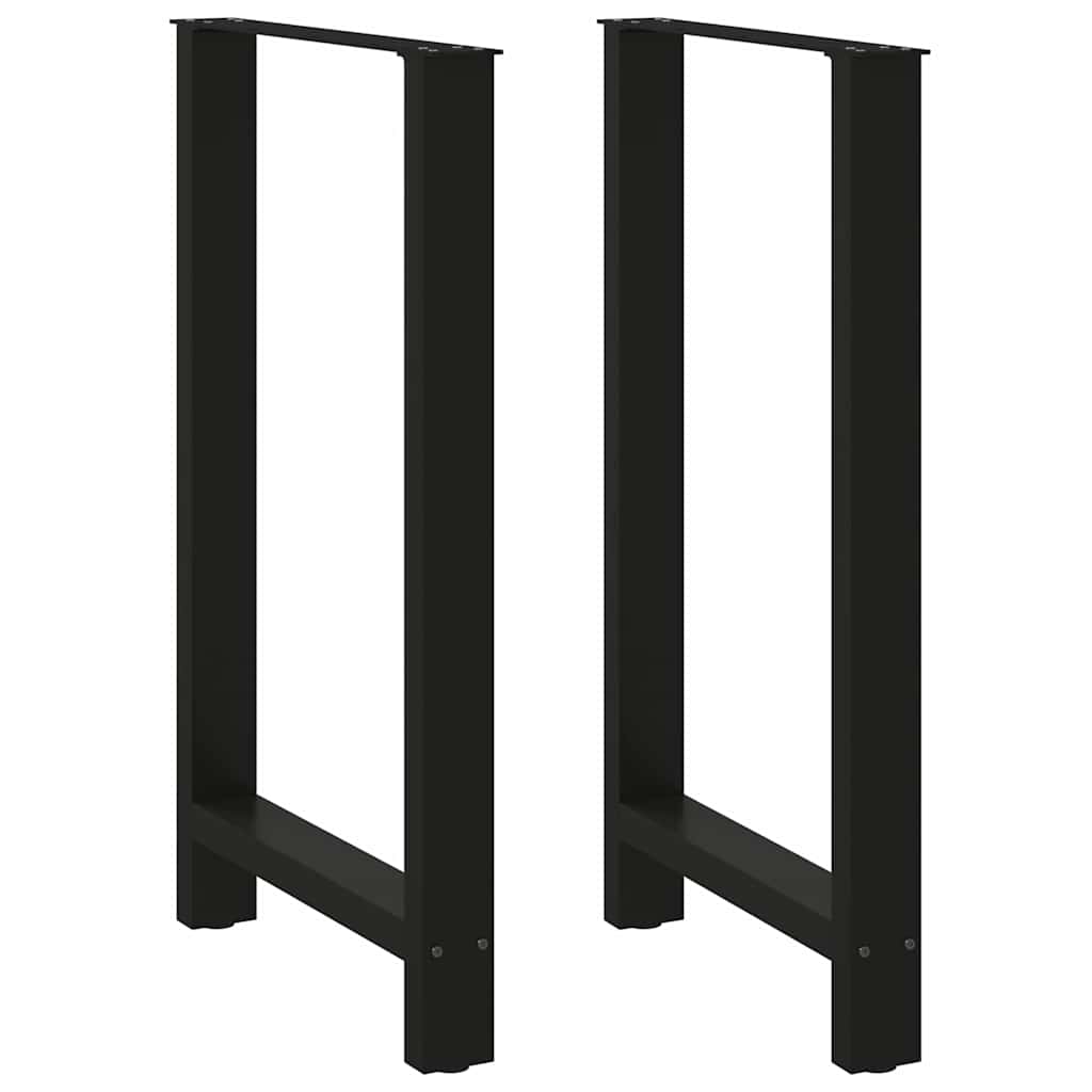 vidaXL Patas para mesa de bar negras (2 unidades, 60 x 100-101 cm, acero)
