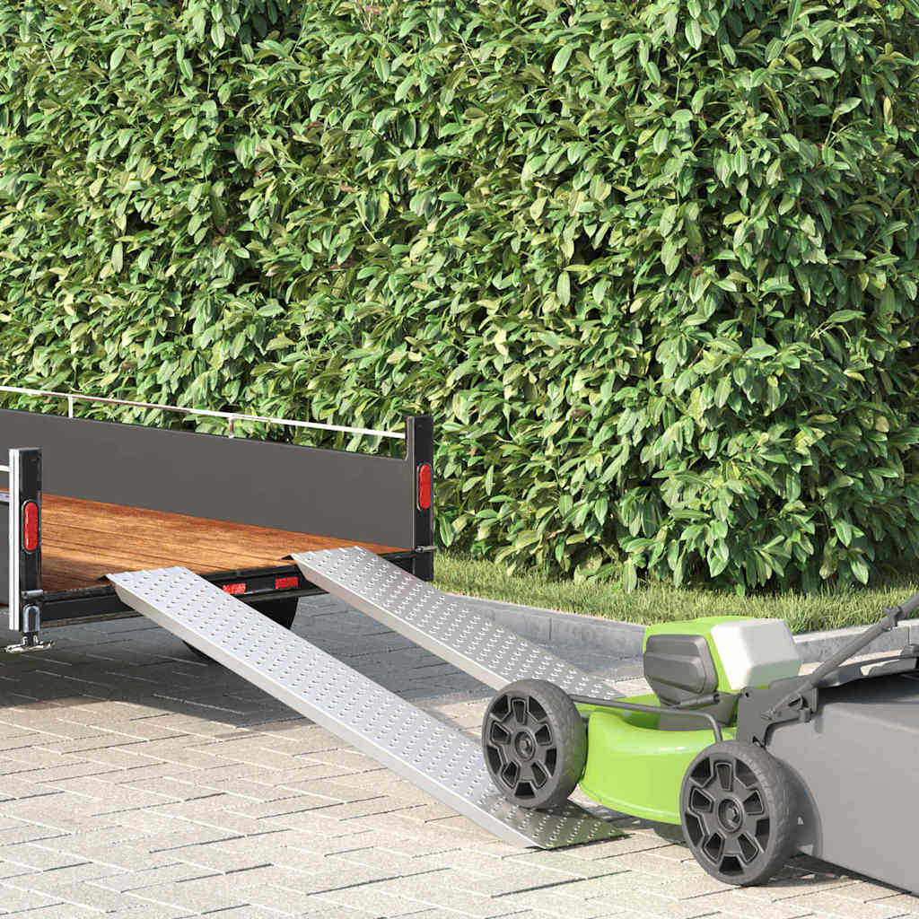 vidaXL Laderampe Silber 159 x 23 x 5 cm Verzinkter Stahl