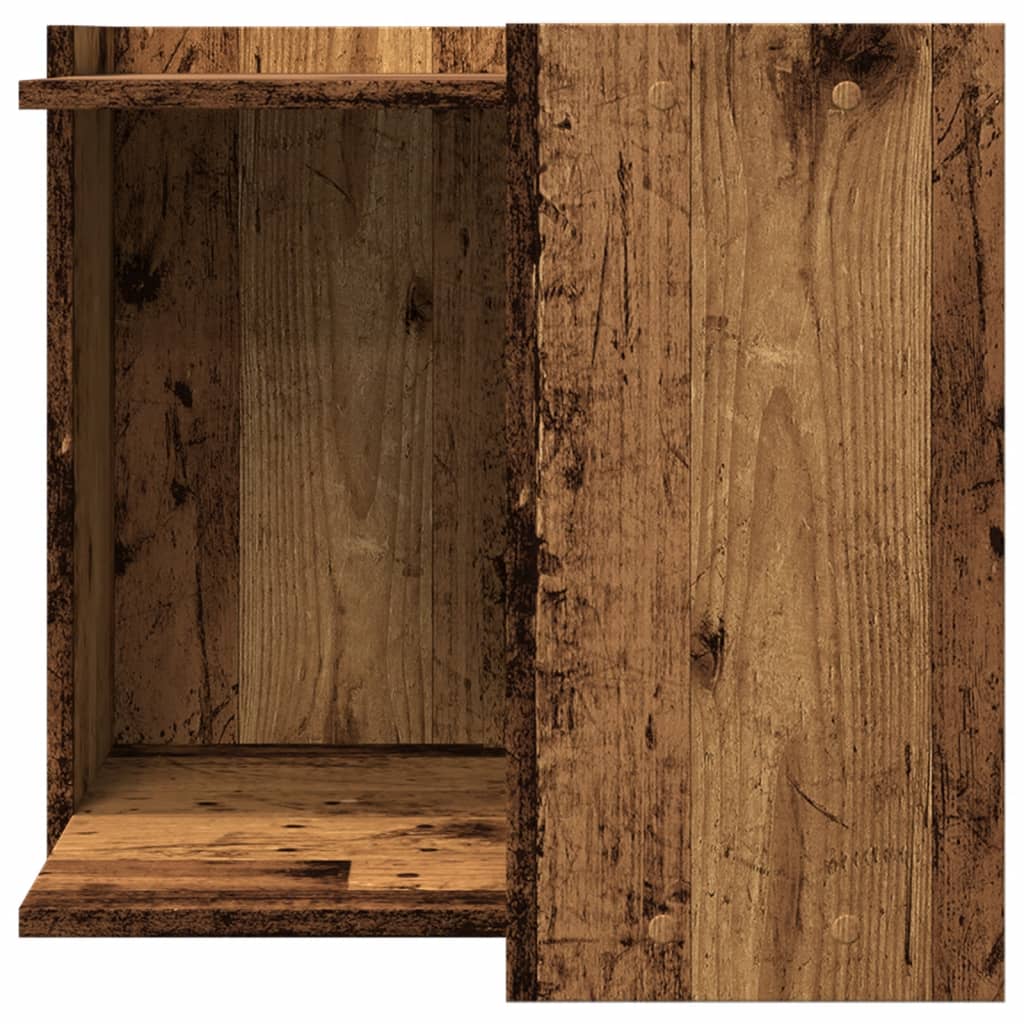 vidaXL Katzenklo Altholz-Optik 53x53x51 cm Holzwerkstoff - Image 4