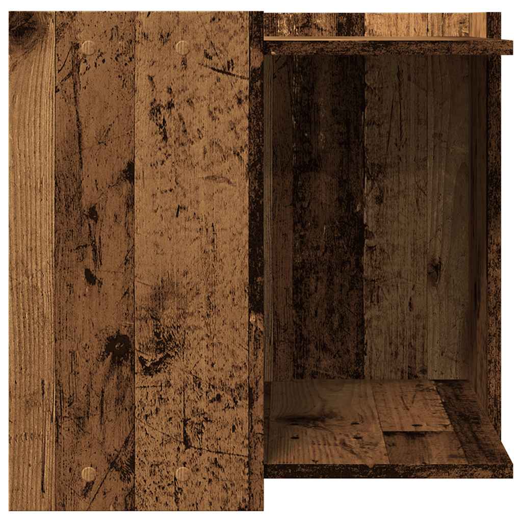 vidaXL Katzenklo Altholz-Optik 53x53x51 cm Holzwerkstoff - Image 5