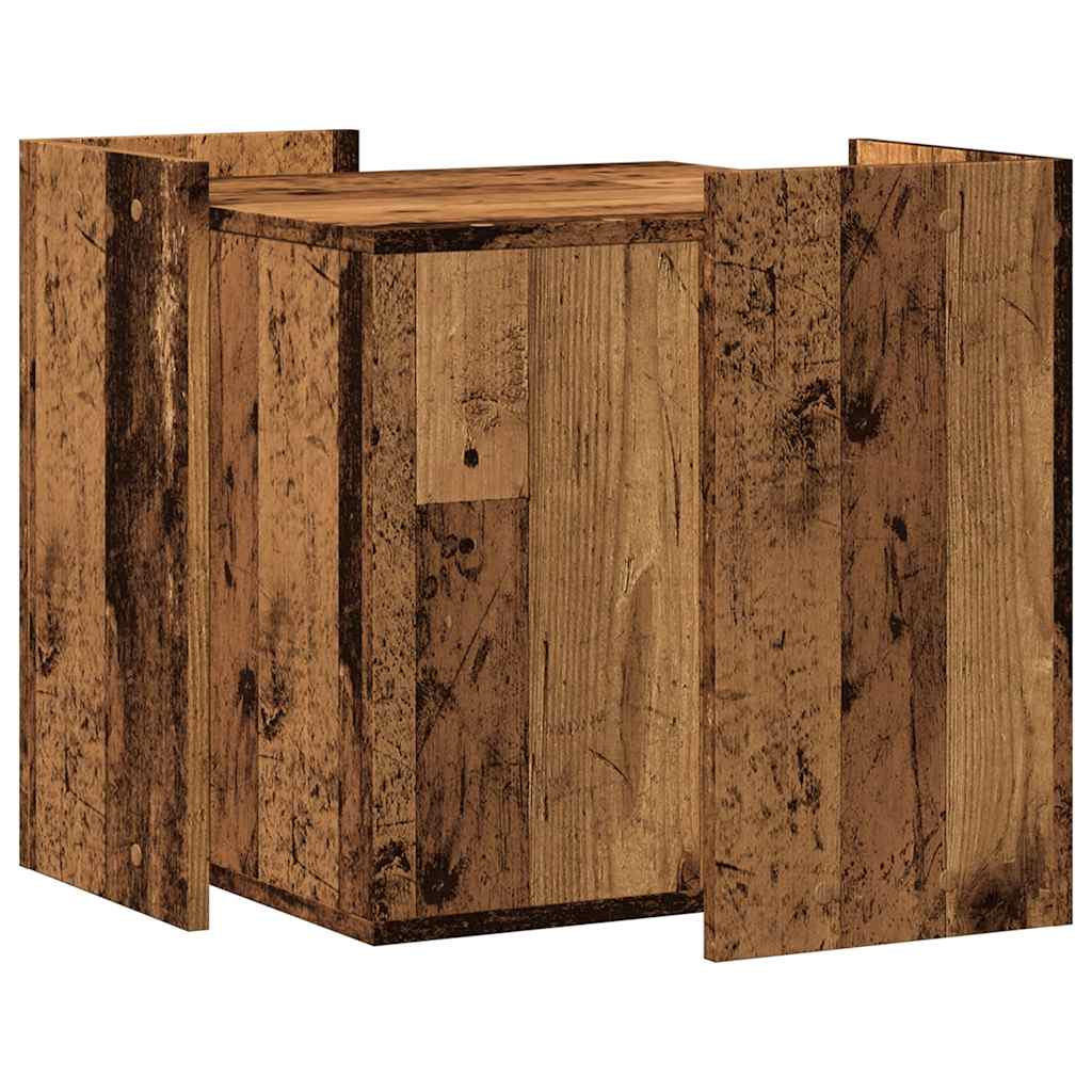 vidaXL Katzenklo Altholz-Optik 53x53x51 cm Holzwerkstoff - Image 6