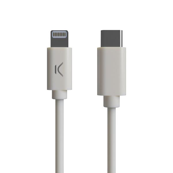 Cavo USB-C a Lightning KSIX MFI (1 m) Bianco
