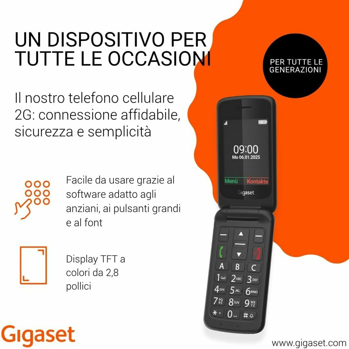 Smartphone Gigaset S30853-H1231-R101 2,8" 32 MB RAM Nero - Image 6