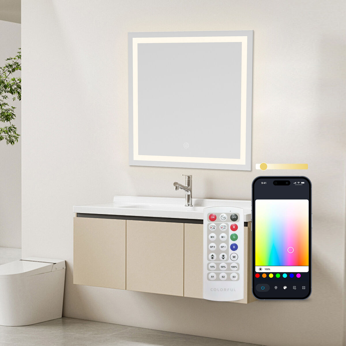 Specchio da bagno con luce LED KSIX Aqua E 36 W 1300 lm - Image 3