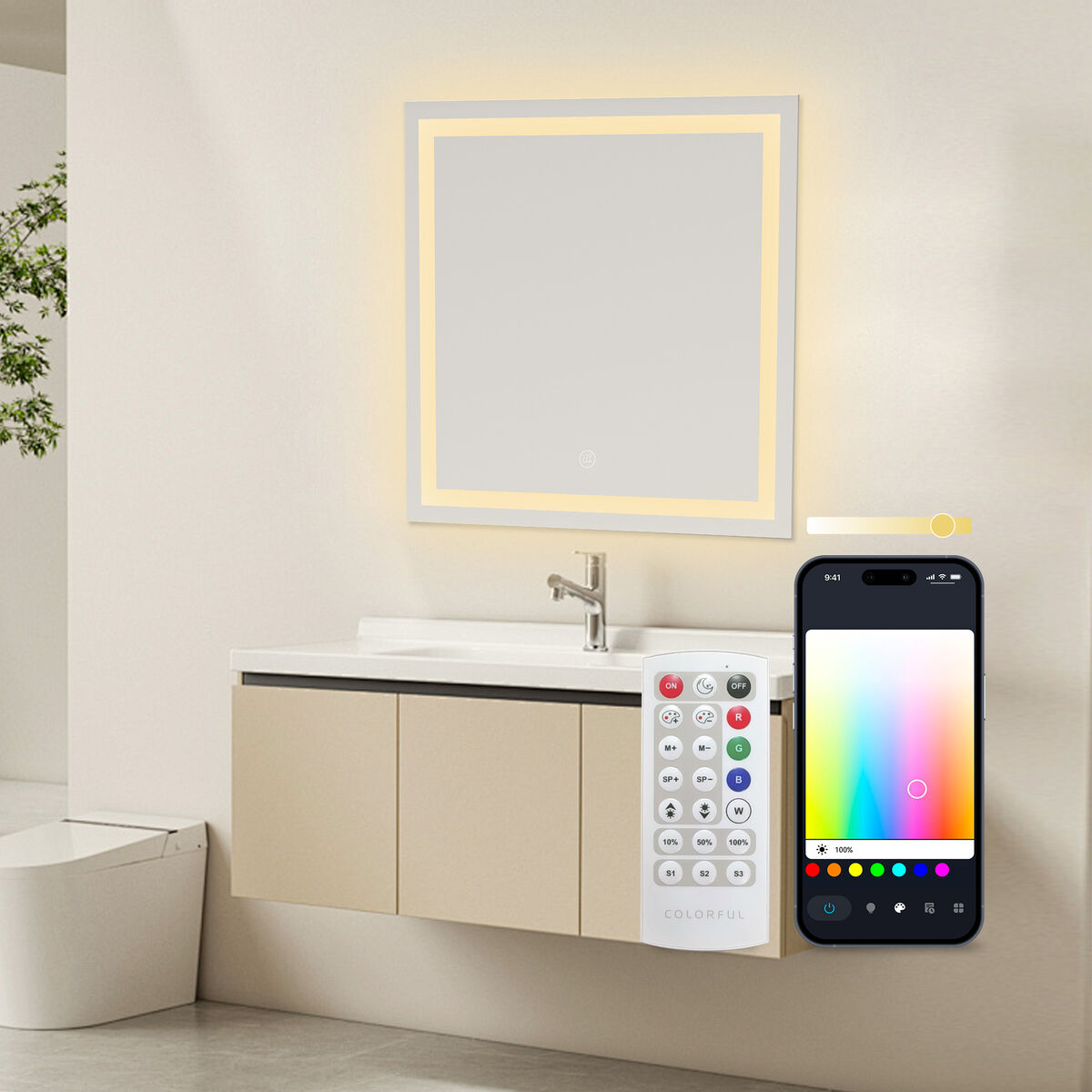 Specchio da bagno con luce LED KSIX Aqua E 36 W 1300 lm - Image 4