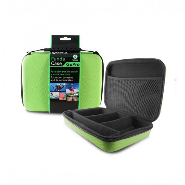 Custodia Rigida per Fotocamera Sportiva KSIX (24 x 17,5 x 5 cm) Colore:Verde