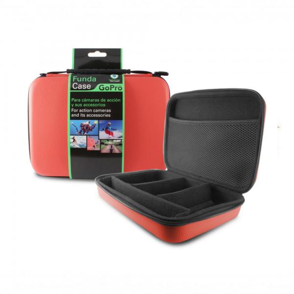 Custodia Rigida per Fotocamera Sportiva KSIX (24 x 17,5 x 5 cm) Colore:Rosso