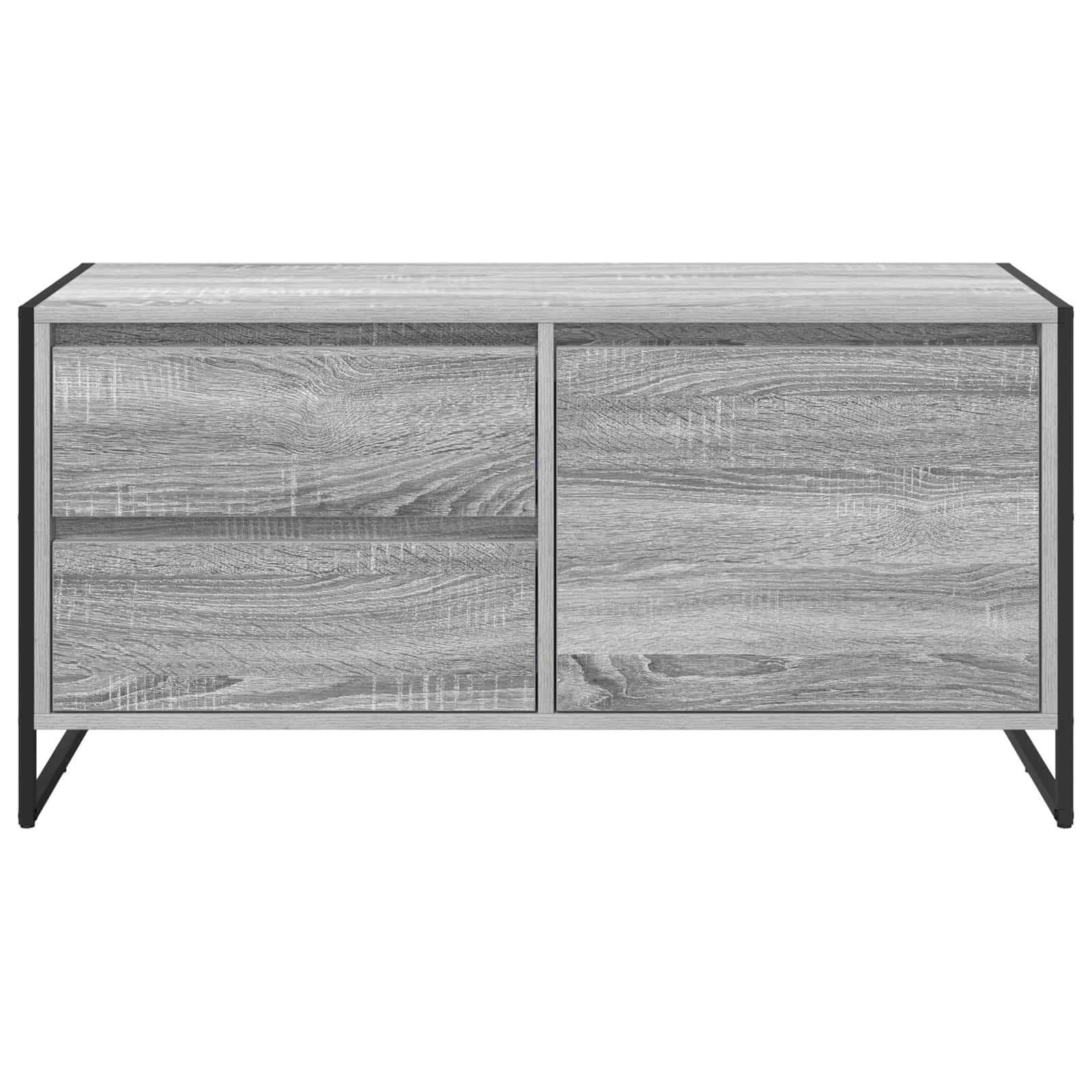 vidaXL Meuble TV Gris Sonoma 100 x 36 x 49.5 cm Bois d'ingénierie - Image 6