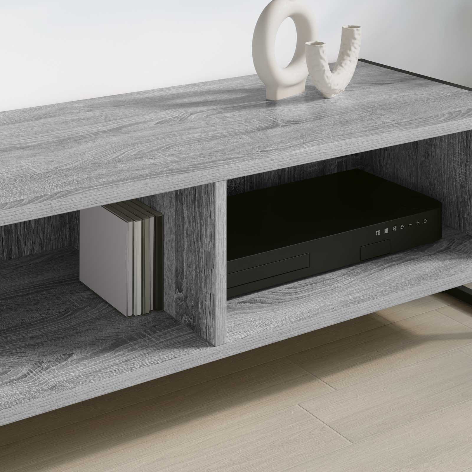 vidaXL Meuble TV Gris Sonoma 100 x 36,5 x 30,5 cm Bois d'ingénierie - Image 4