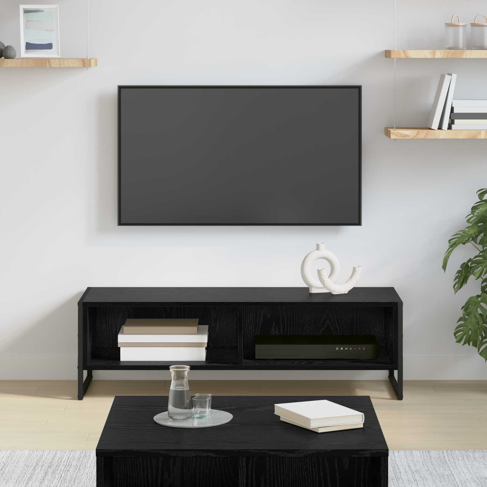 vidaXL Meuble TV Chêne noir 100 x 36,5 x 30,5 cm Bois d'ingénierie