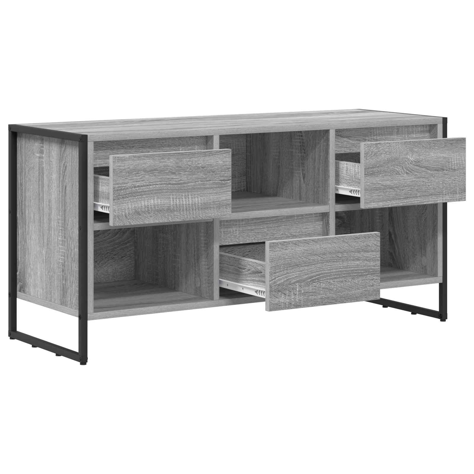 vidaXL Meuble TV Gris Sonoma 100 x 36 x 49,5 cm Bois d'ingénierie - Image 5