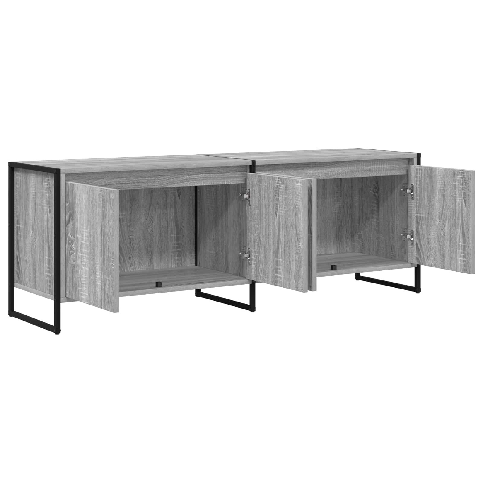 vidaXL Meuble TV Gris Sonoma 140 x 36 x 49.5 cm Bois d'ingénierie - Image 5