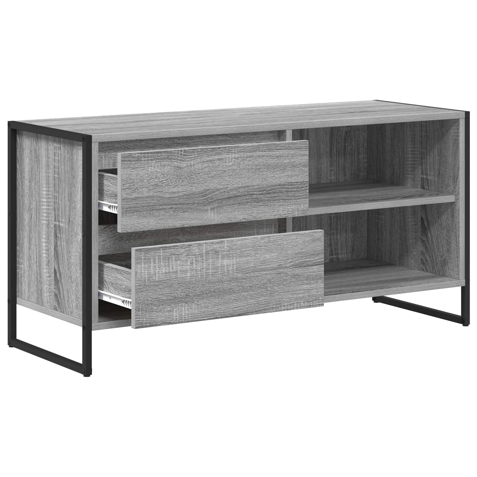 vidaXL Meuble TV Gris Sonoma 100 x 36 x 49,5 cm Bois d'ingénierie - Image 5