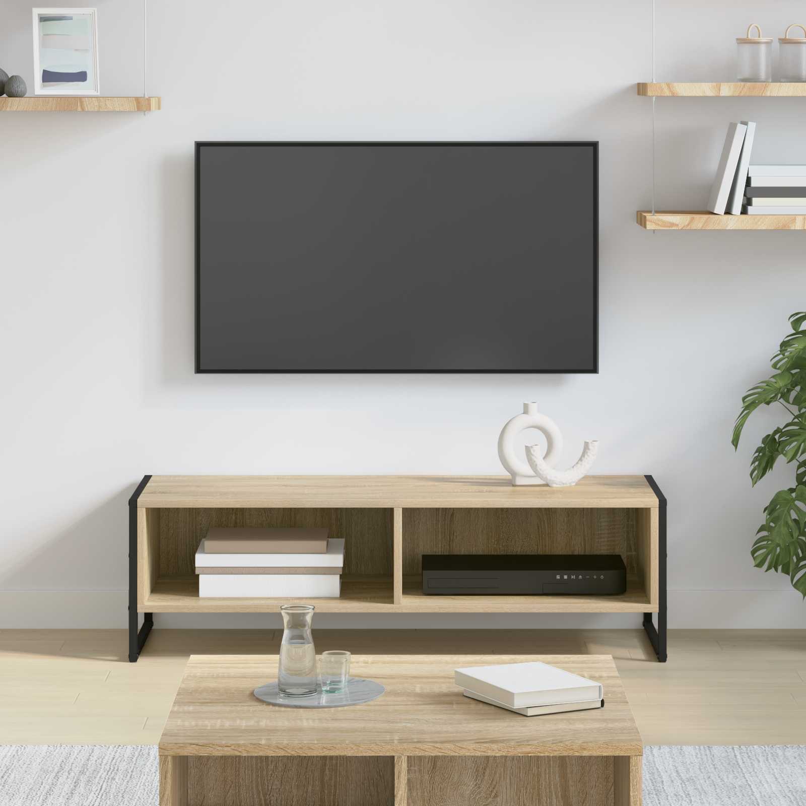 vidaXL Meuble TV Sonoma 100 x 36,5 x 30,5 cm Bois d'ingénierie