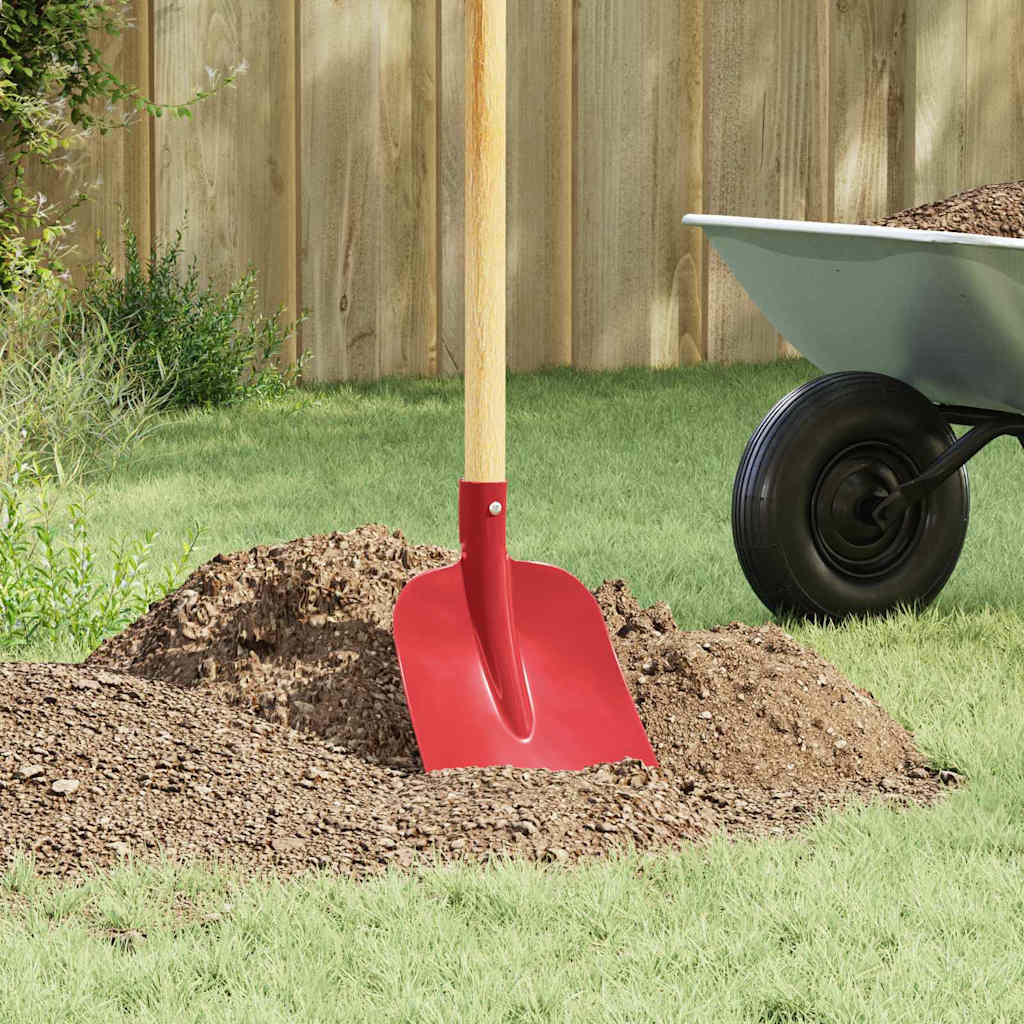 vidaXL Tête de pelle 4 pcs Rouge 32 x 24,5 cm Acier enduit de poudre