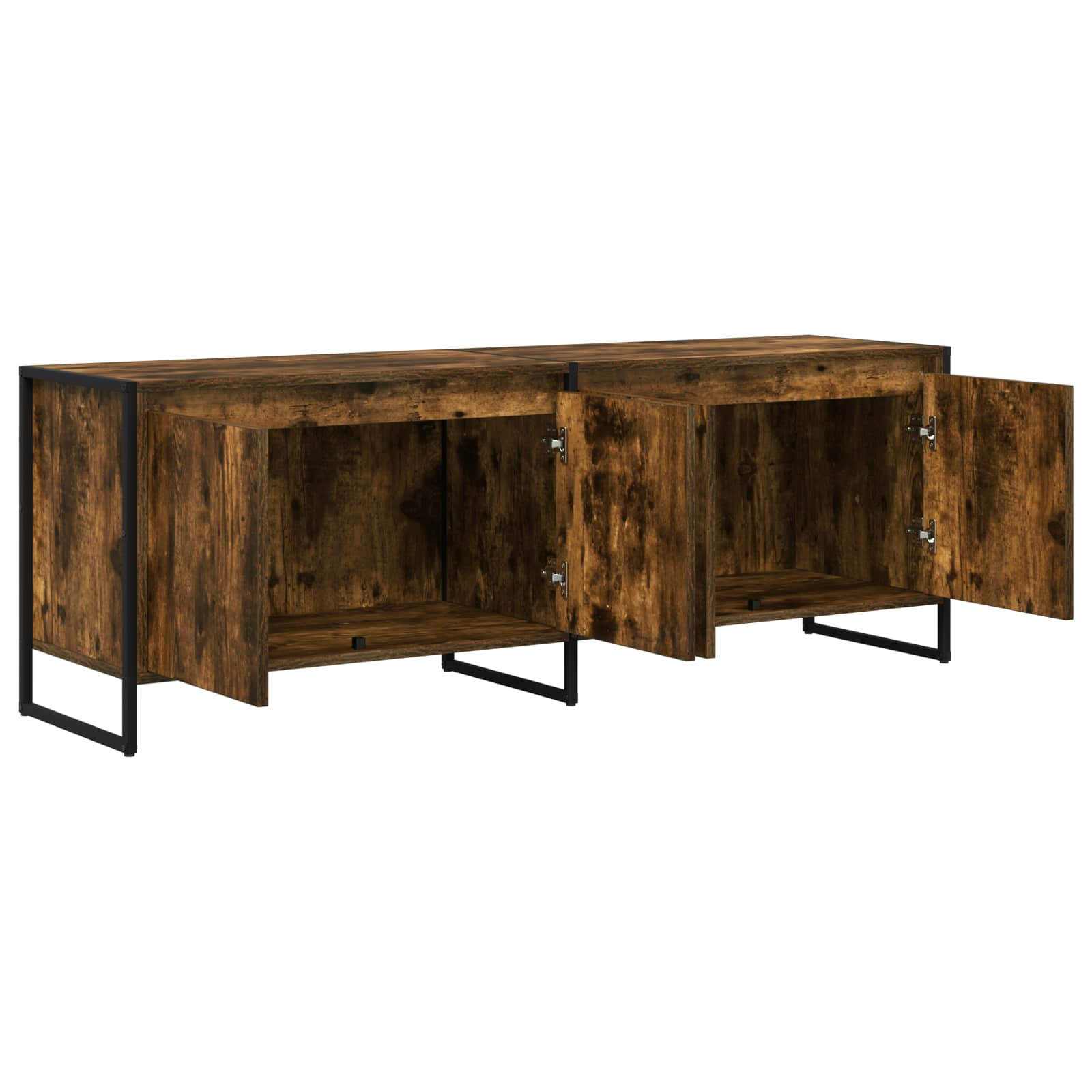 vidaXL Gabinete de TV Roble Humo 140 x 36 x 49.5 cm - Image 5