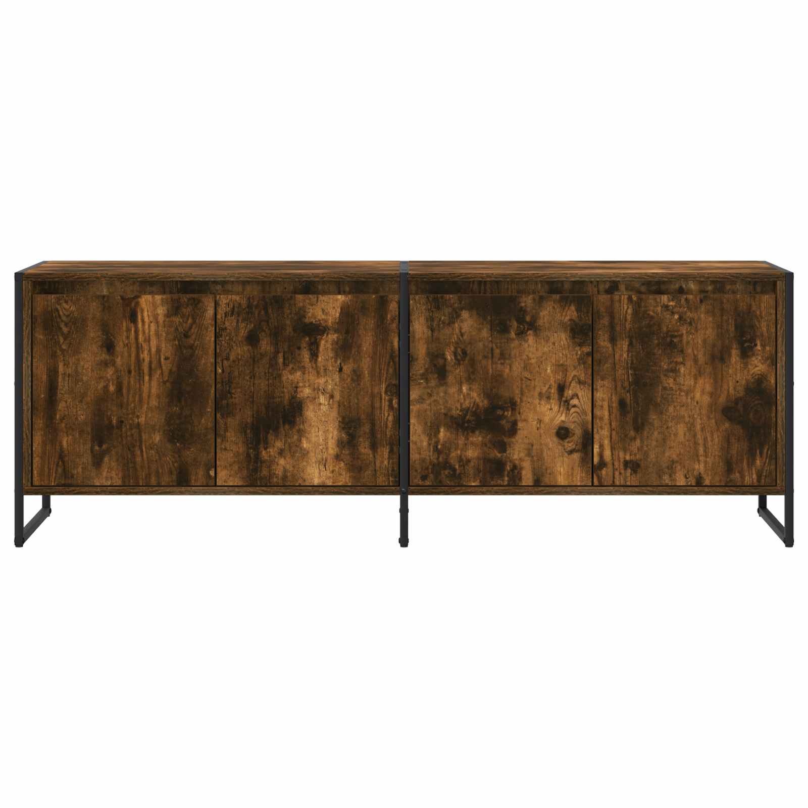 vidaXL Gabinete de TV Roble Humo 140 x 36 x 49.5 cm - Image 6