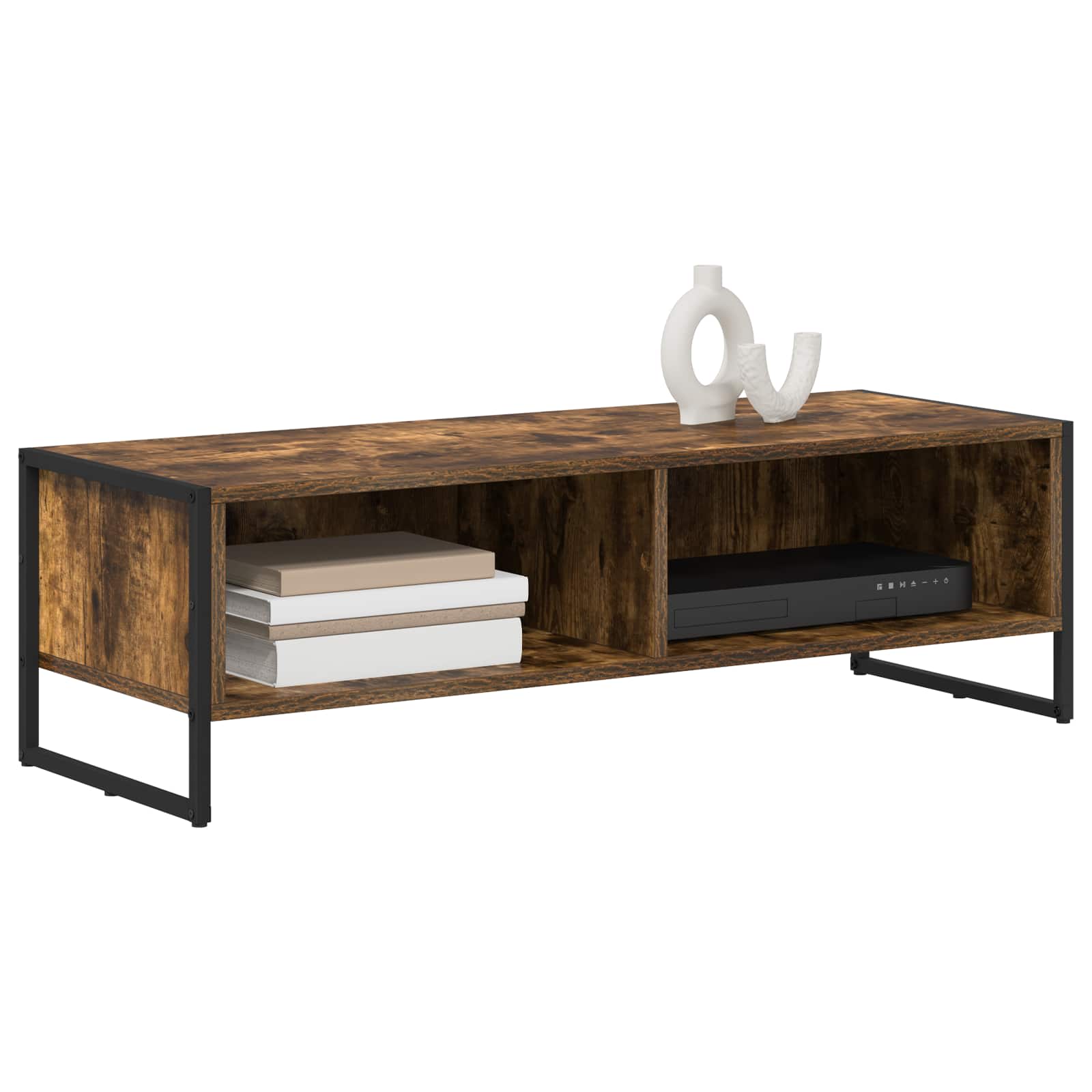 vidaXL Gabinete de TV Roble Humo 100 x 36.5 x 30.5 cm - Image 3