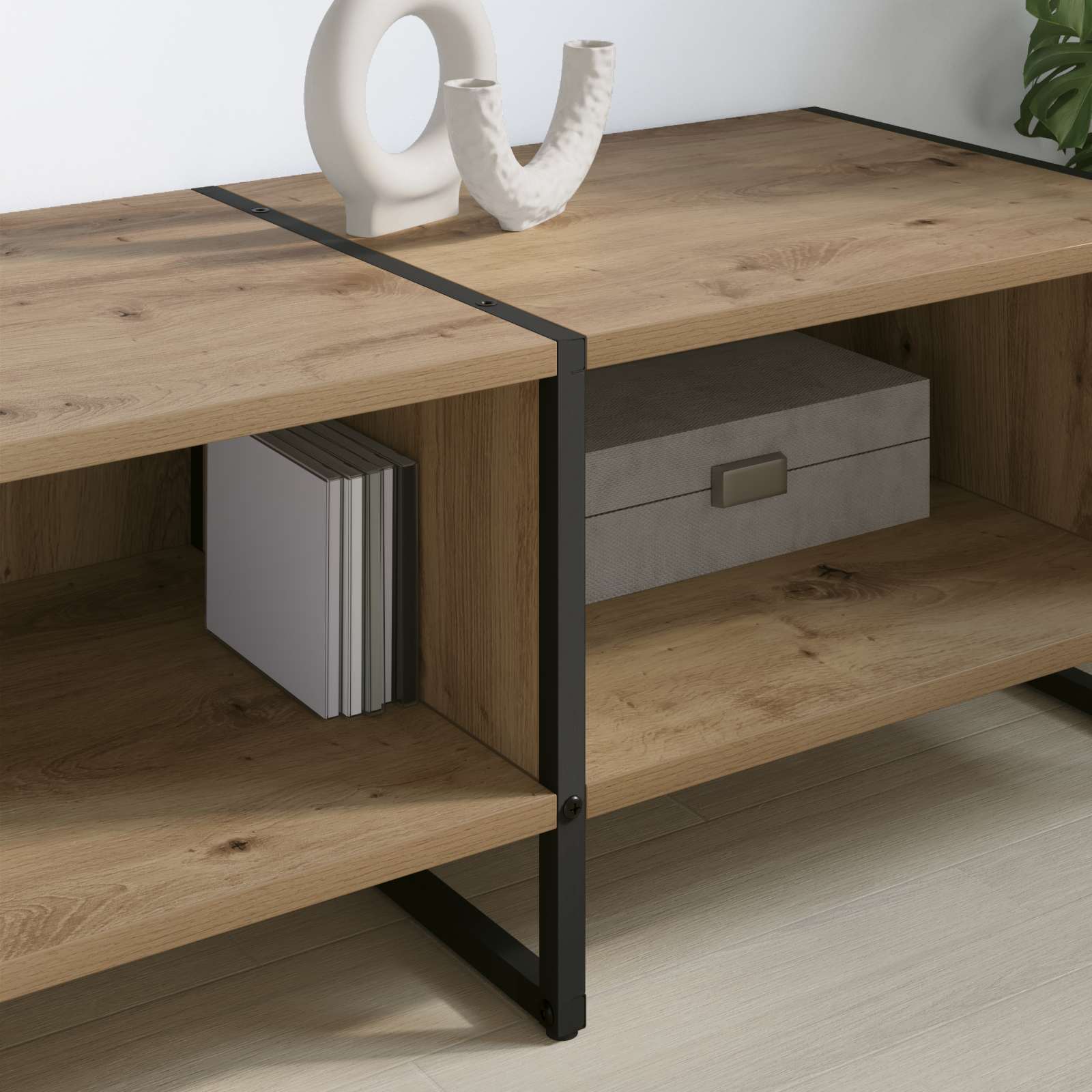vidaXL Gabinete de TV Roble Artesanal 170.5 x 36 x 30.5 cm - Image 4