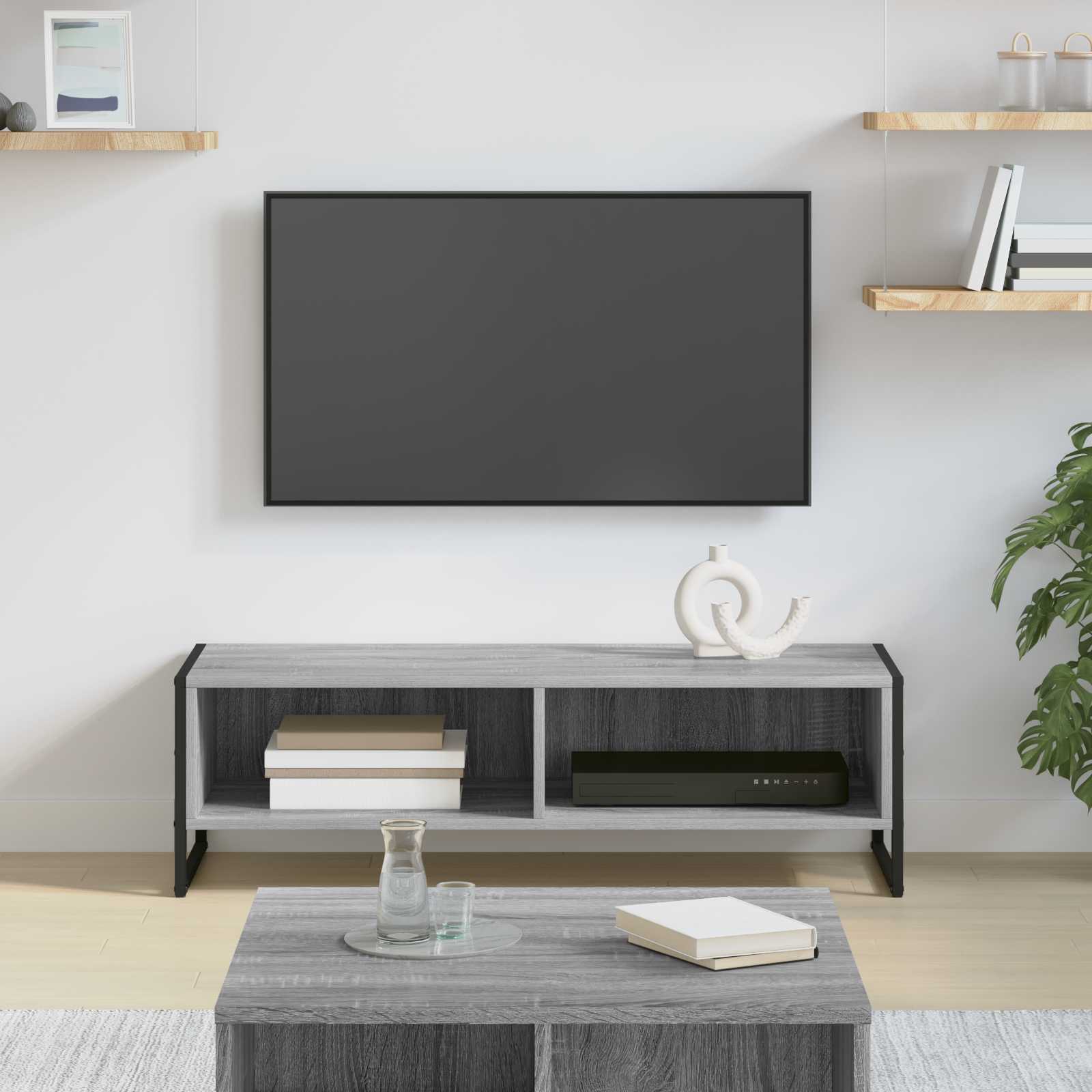 vidaXL Gabinete de TV Gris Sonoma 100 x 36.5 x 30.5 cm