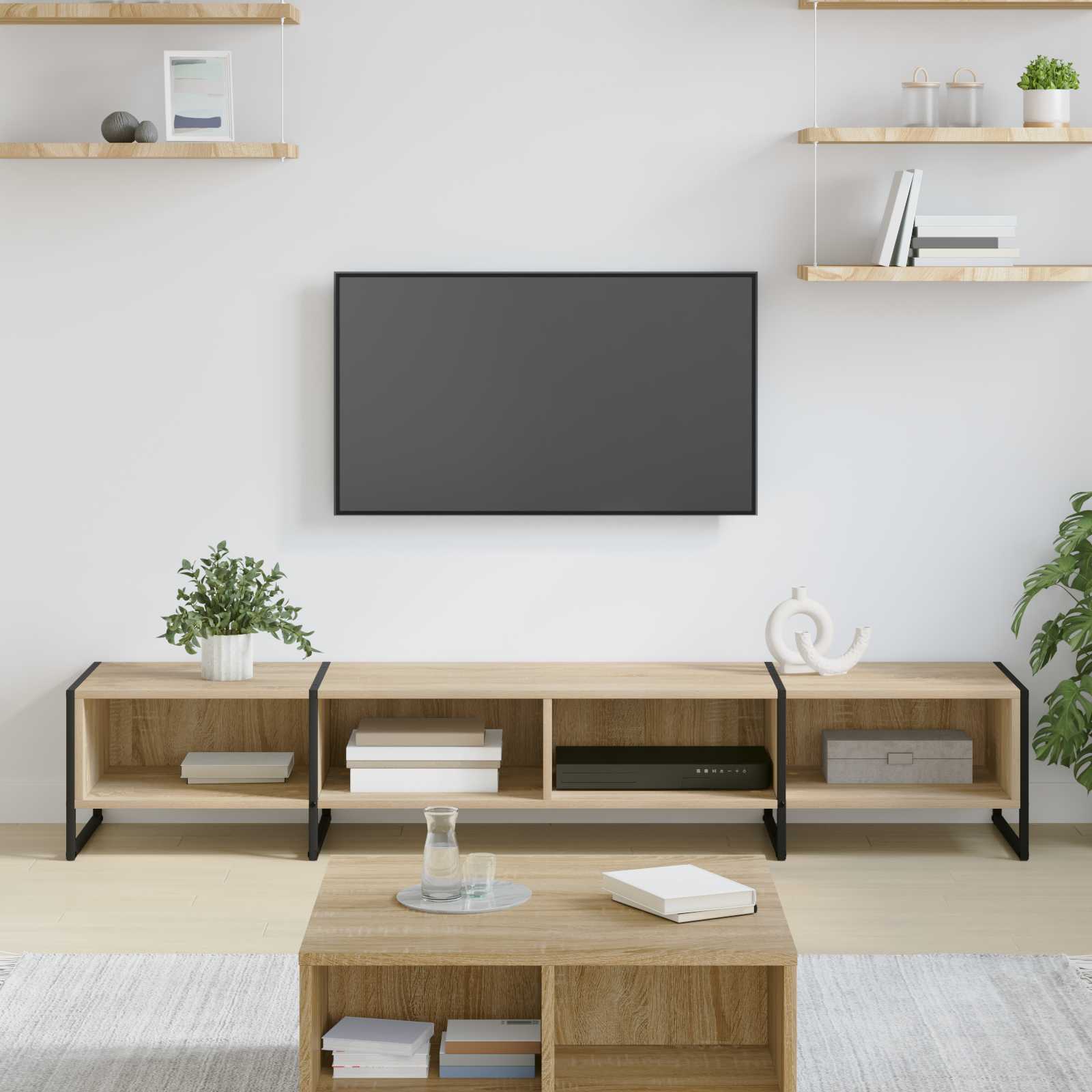 vidaXL Gabinete de TV Sonoma 170.5 x 36 x 30.5 cm Madera contrachapada
