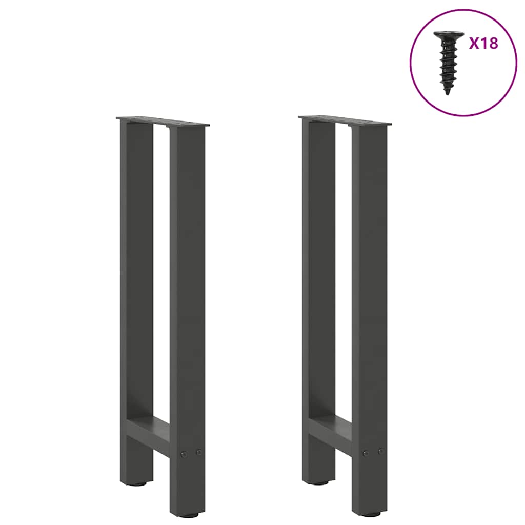 vidaXL Patas para consola antracita (2 unidades, 28 x 72-73 cm, acero) - Image 3