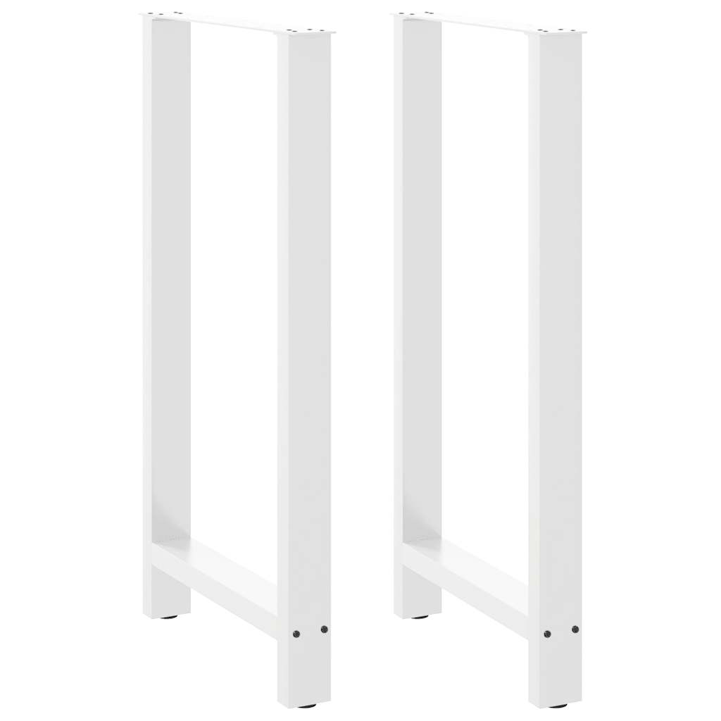vidaXL Patas para mesa de bar blancas (2 unidades, 60 x 110-111 cm, acero)