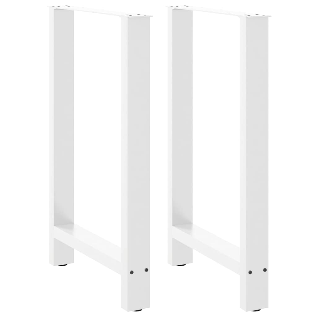 vidaXL Patas para mesa de bar blancas (2 unidades, 60 x 90-91 cm, acero)
