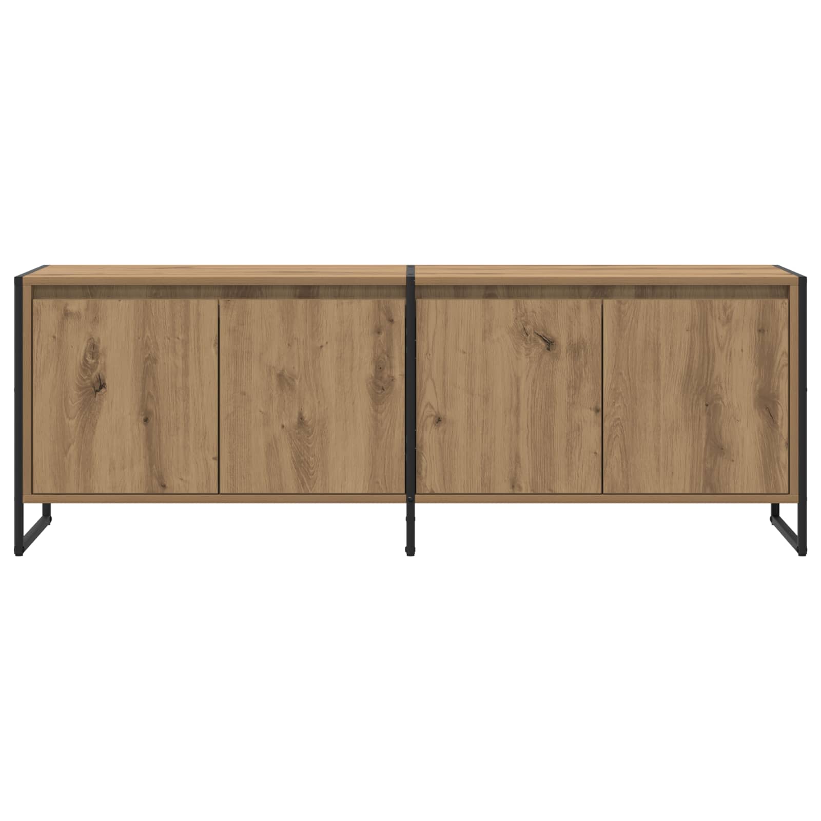 vidaXL Gabinete de TV Roble Artesanal 140 x 36 x 49.5 cm - Image 6