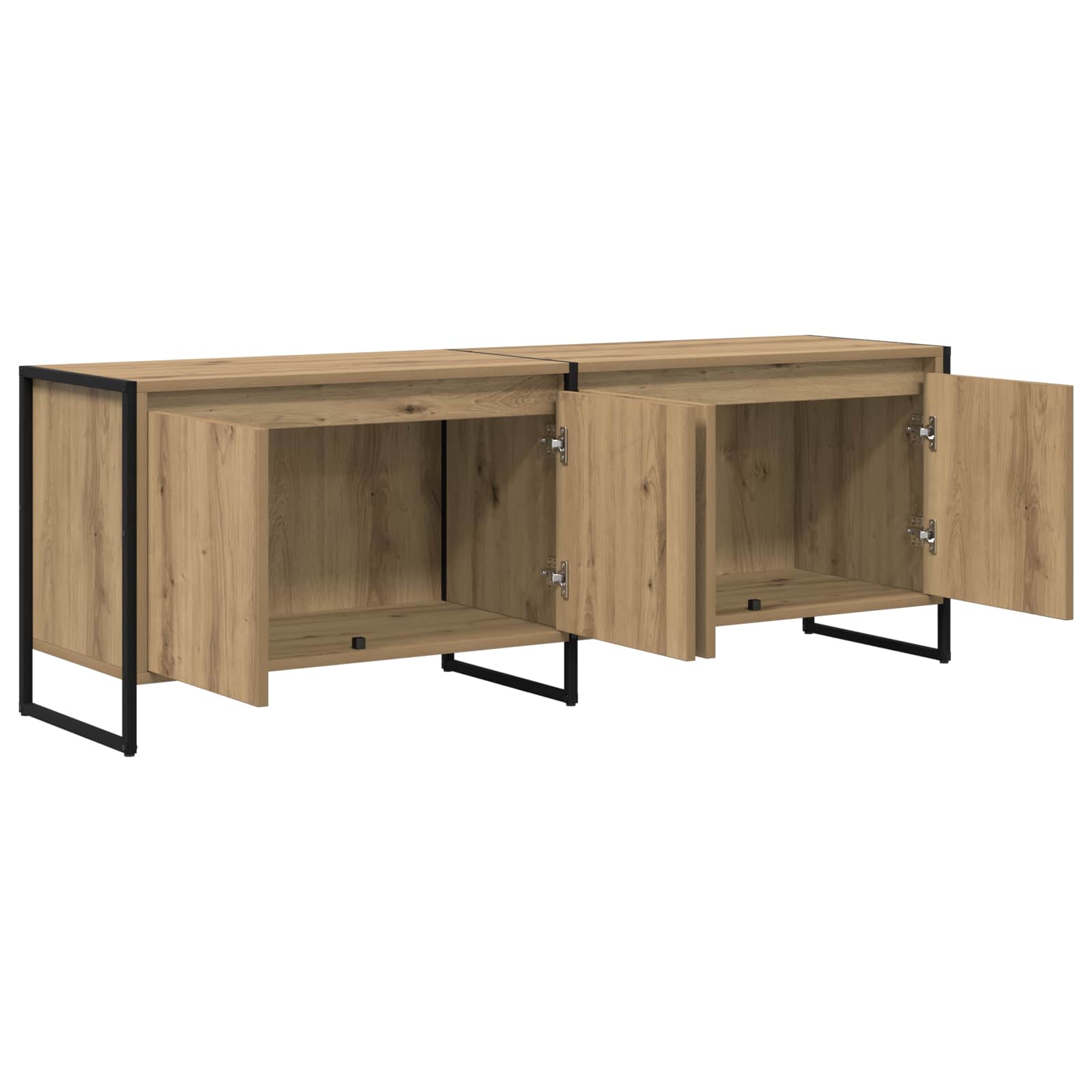 vidaXL Gabinete de TV Roble Artesanal 140 x 36 x 49.5 cm - Image 5