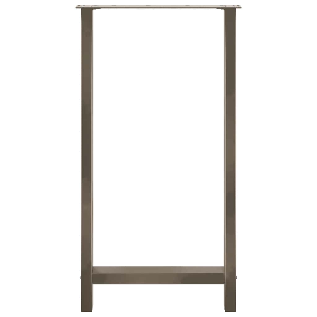 vidaXL Patas para mesa de bar de acero natural (2 unidades, 60 x 110-111 cm) - Image 5